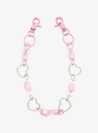 Pink Heart 18 Inch Wallet Chain