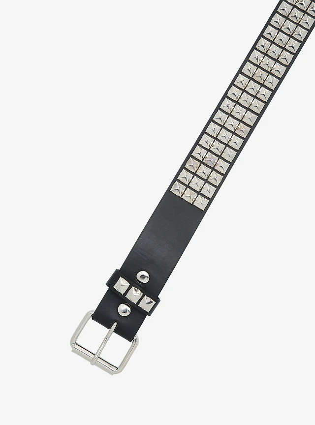 Three Row Pyramid Stud Belt