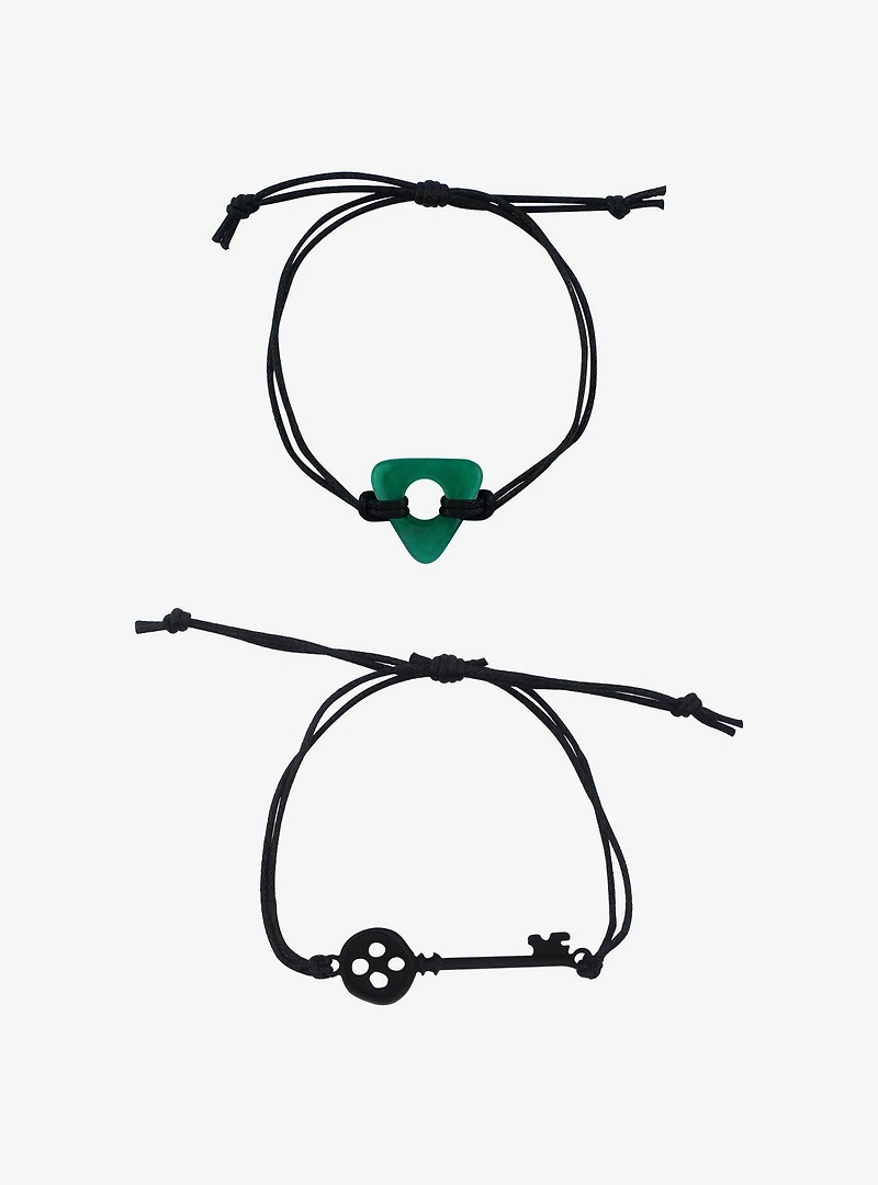 Coraline Key & Seeing Stone Best Friend Cord Bracelet Set