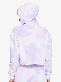 My Melody & Kuromi Pastel Wash Girls Crop Hoodie