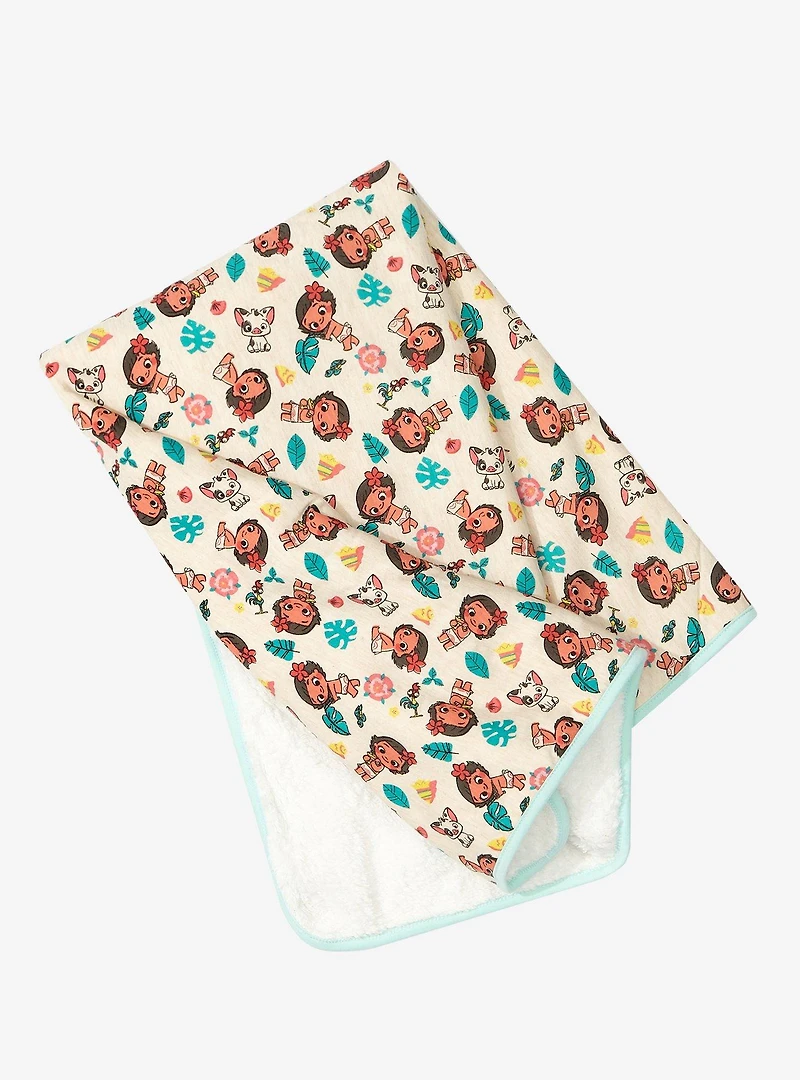 Disney Moana Tropical Icons Allover Print Baby Blanket - BoxLunch Exclusive