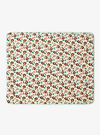Disney Moana Tropical Icons Allover Print Baby Blanket - BoxLunch Exclusive