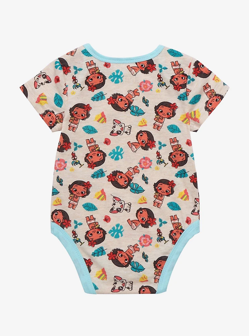 Disney Moana Tropical Icons Allover Print Infant One-Piece - BoxLunch Exclusive