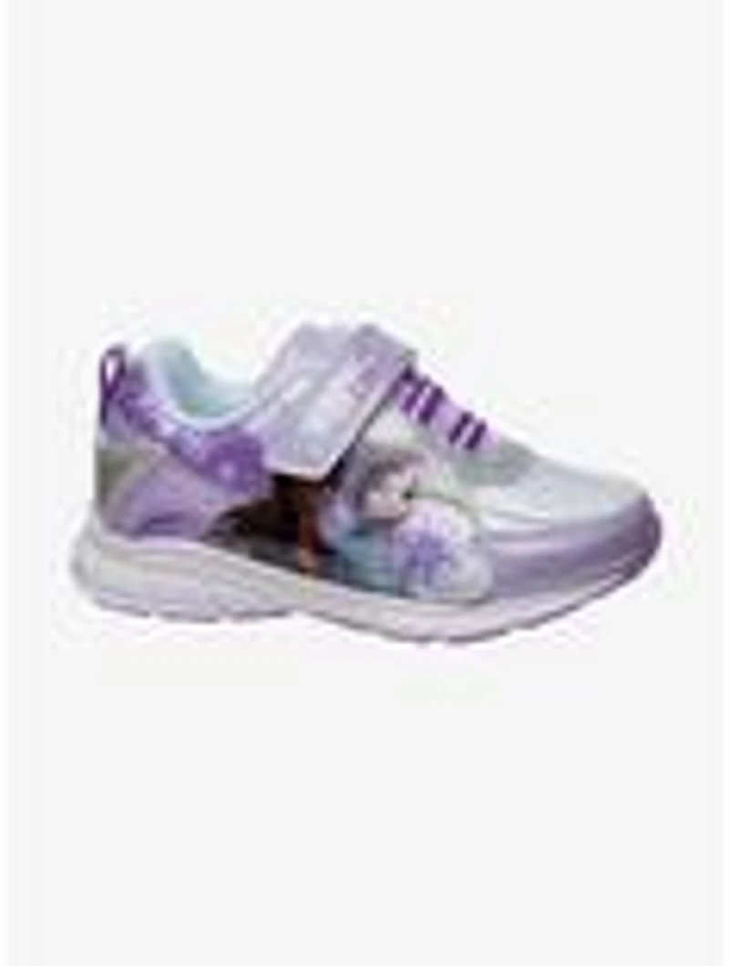 Disney Frozen II Girls Hook and Loop Sneaker Purple