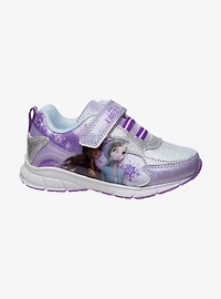Disney Frozen II Girls Hook and Loop Sneaker Purple