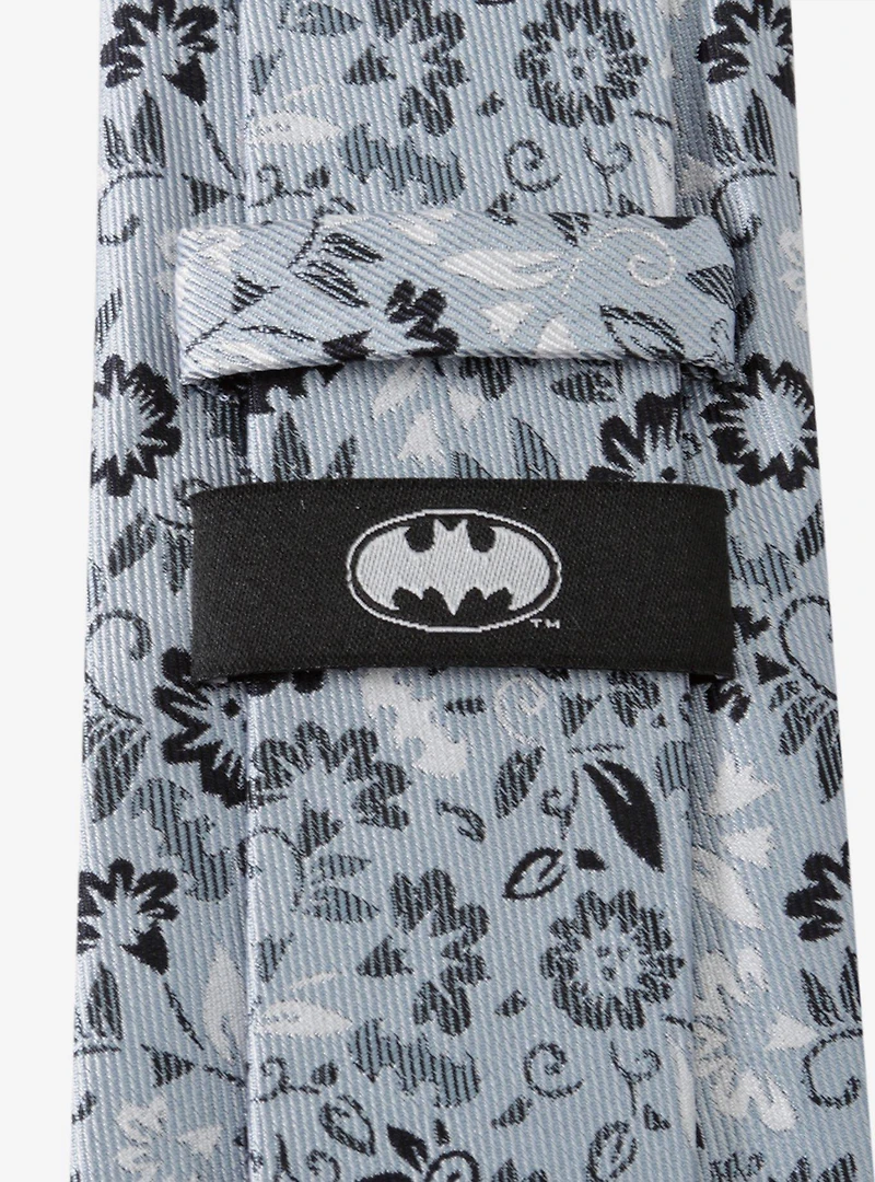 DC Comics Batman Patterned Floral Blue Tie