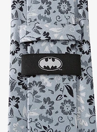 DC Comics Batman Patterned Floral Blue Tie