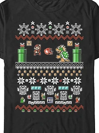 Nintendo Mario Bit Ugly Holiday T-Shirt