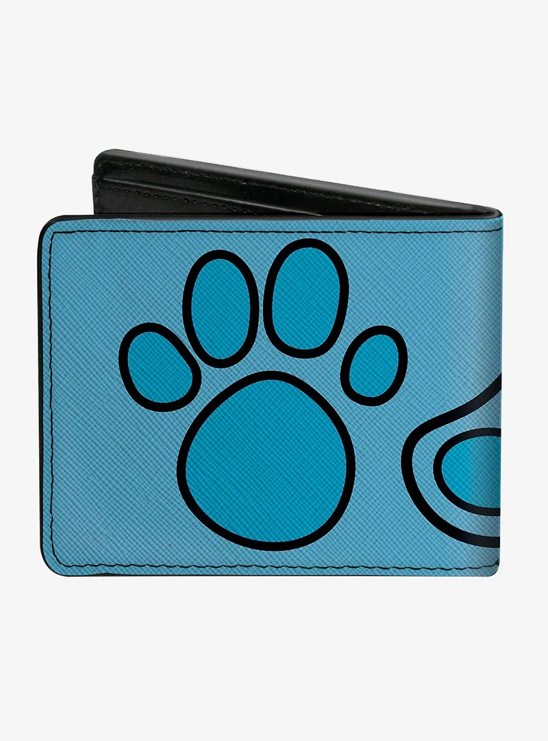 Blues Clues Face And Paw Print Bifold Wallet