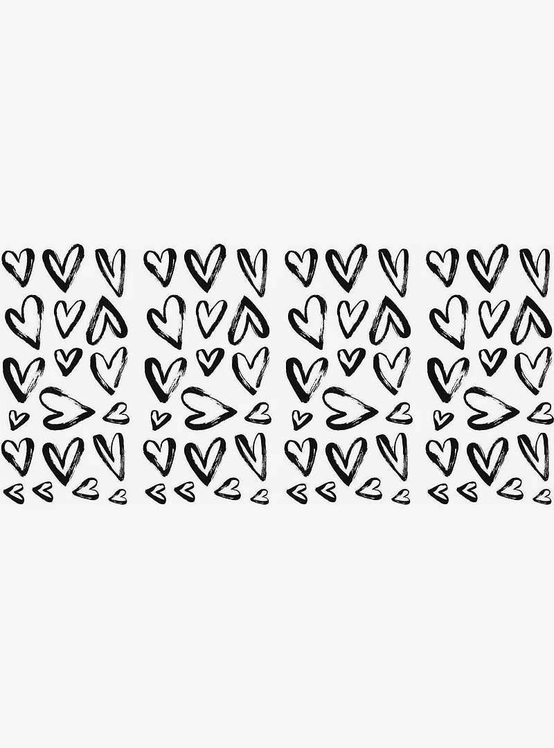 Sketchy Hearts Peel And Stick Wall Decals