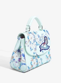 Loungefly Disney Alice in Wonderland Alice & Dinah Floral Sequin Handbag - BoxLunch Exclusive