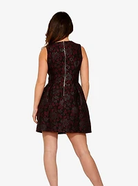 Black Purple High Neck Dress