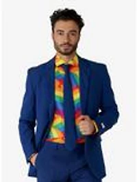 Zig Zag Rainbow Woven Button-Up