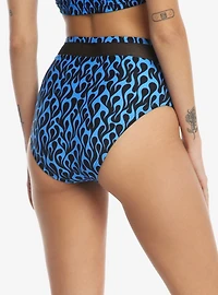Blue Flame High-Waisted Swim Bottoms