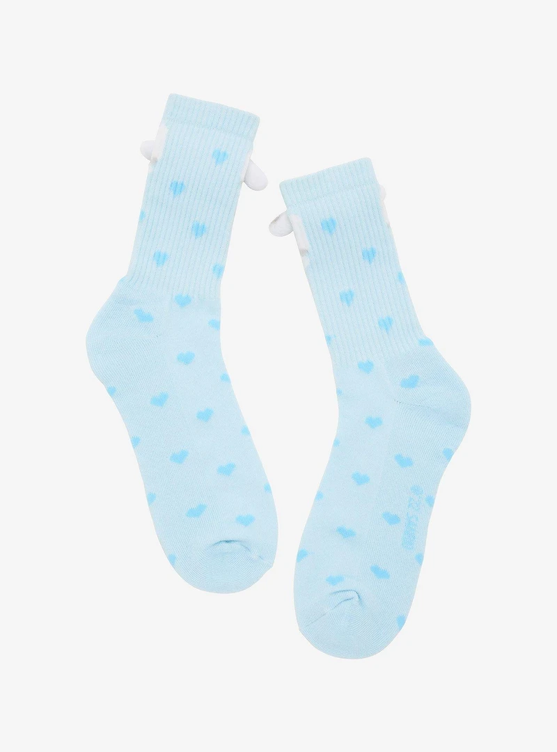 Cinnamoroll Plush Head Crew Socks
