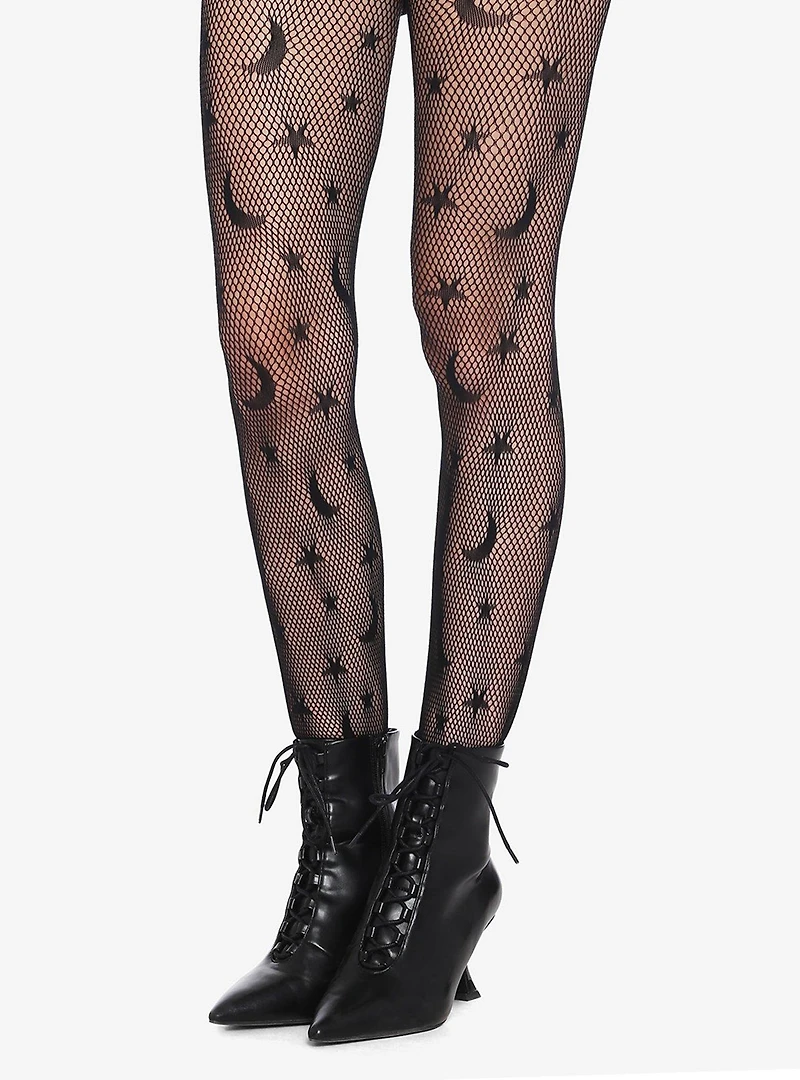 Celestial Black Fishnet Tights