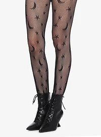 Celestial Black Fishnet Tights