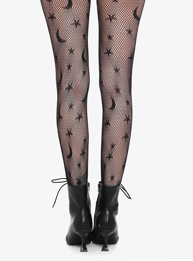 Celestial Black Fishnet Tights