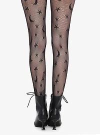 Celestial Black Fishnet Tights