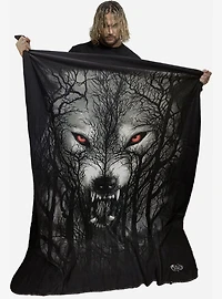 Forest Wolf Fleece Blanket
