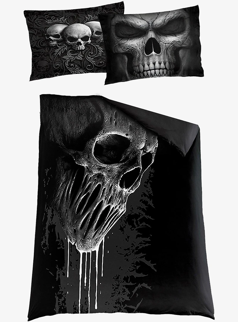 Skull Scroll Single Duvet Bedding Set