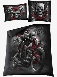 Skulls N' Roses Double Duvet Reversible Bedding Set