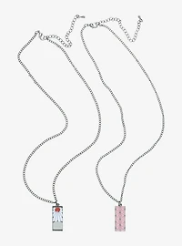 Demon Slayer: Kimetsu No Yaiba Nezuko & Tanjiro Tag Best Friend Necklace Set
