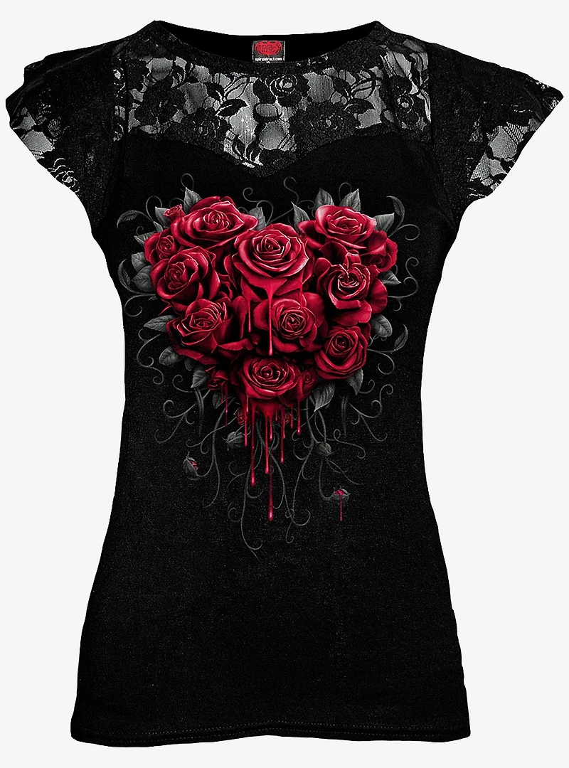 Bleeding Heart Lace Layered T-Shirt