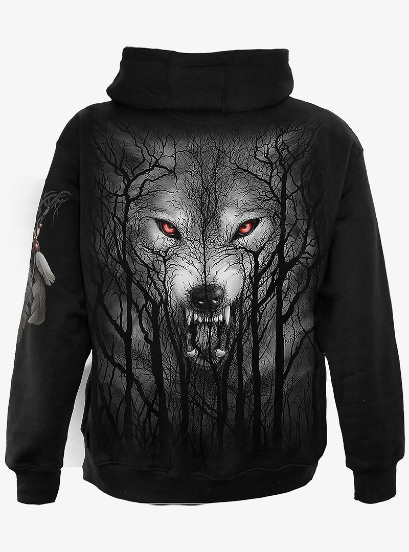 Forest Wolf Hooded Zip Hoodie