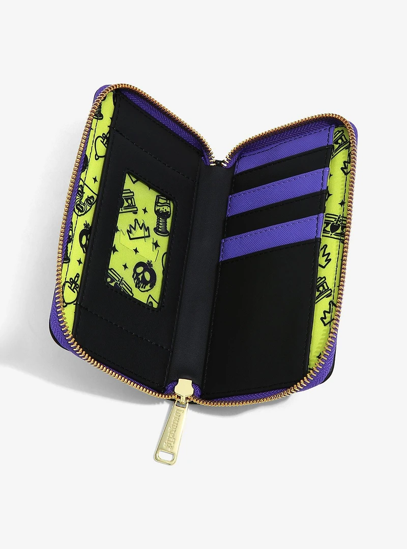 Loungefly Disney Snow White and the Seven Dwarfs Evil Queen Zip Wallet - BoxLunch Exclusive