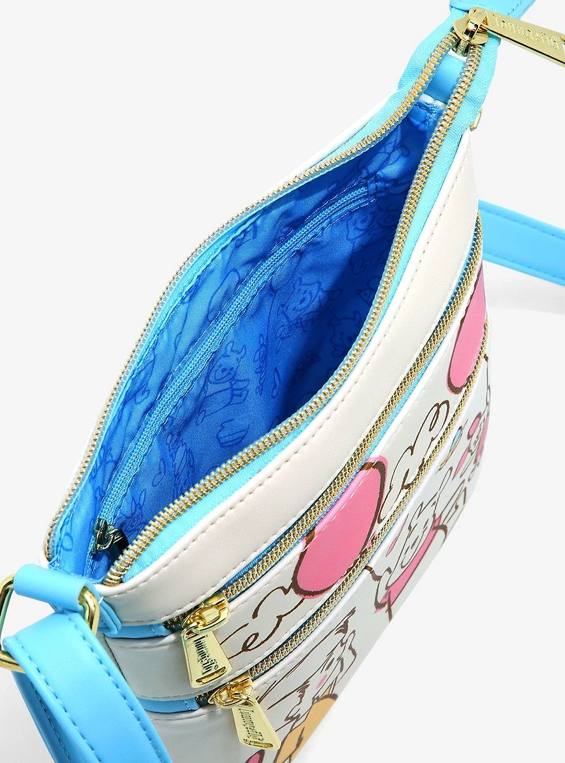 Loungefly Disney Winnie the Pooh Piglet & Pooh with Balloons Sketch Crossbody Bag - BoxLunch Exclusive