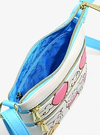 Loungefly Disney Winnie the Pooh Piglet & Pooh with Balloons Sketch Crossbody Bag - BoxLunch Exclusive