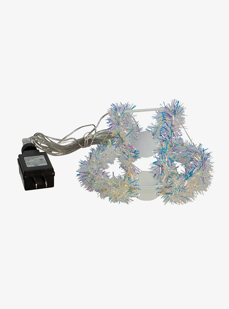Warm White 6-inch LED Tinsel Foldable Sphere