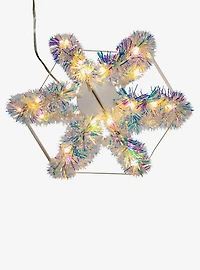 Warm White 6-inch LED Tinsel Foldable Sphere