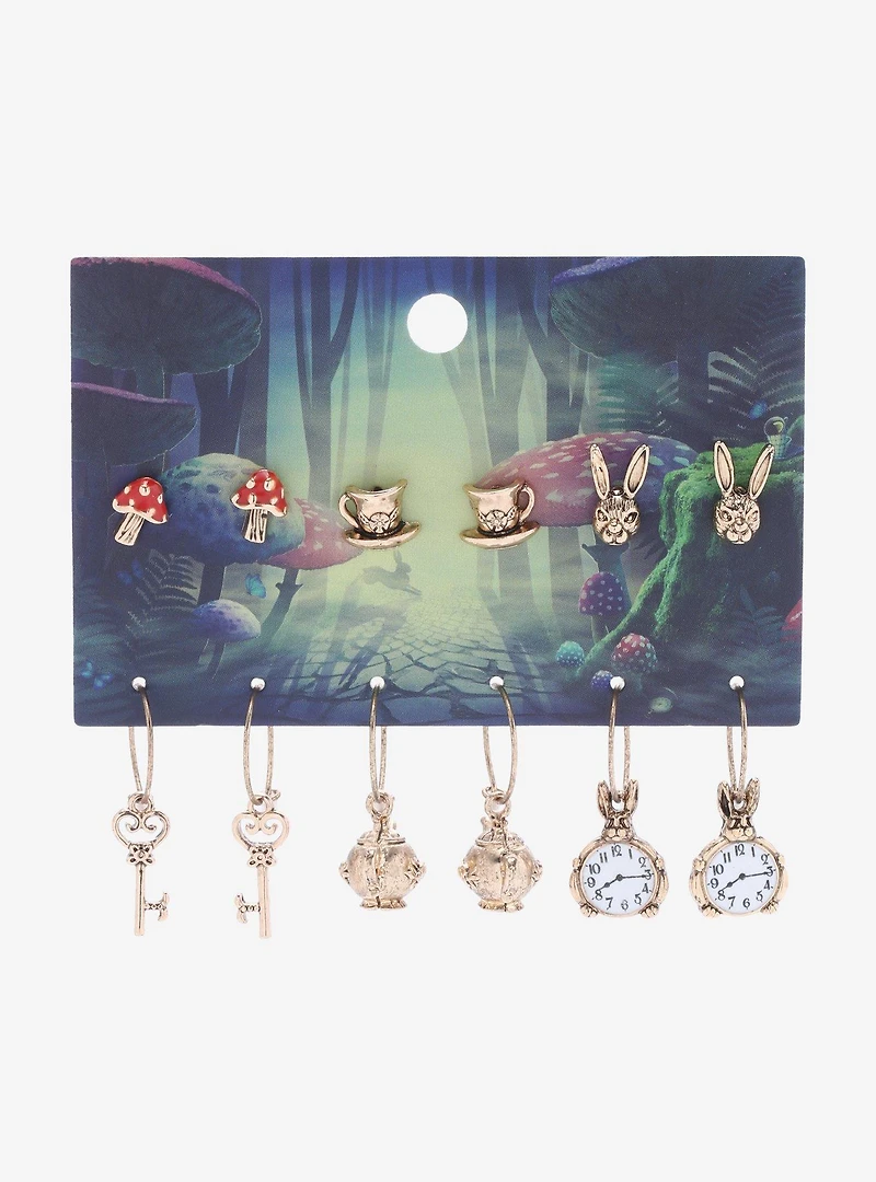 Lewis Carroll Alice's Adventures In Wonderland Earring Set
