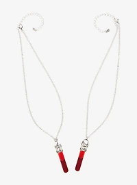 Blood Vial Best Friend Necklace Set