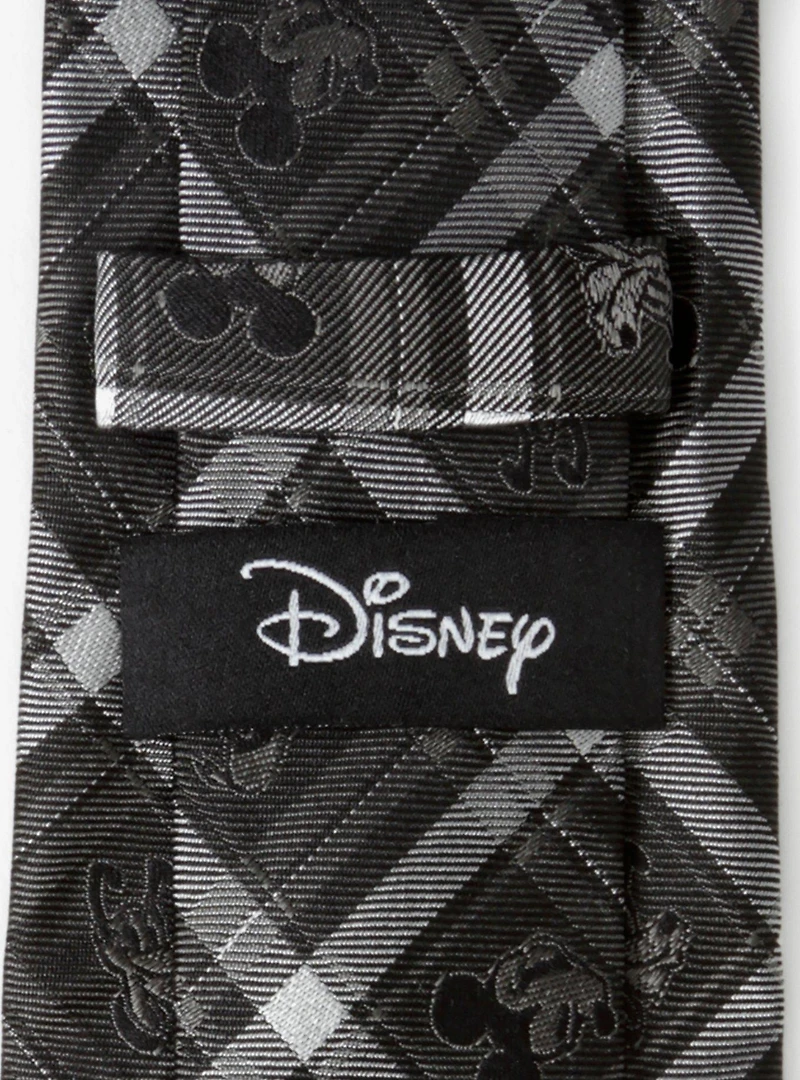 Disney Mickey Mouse Mickey & Friends Charcoal Plaid Tie