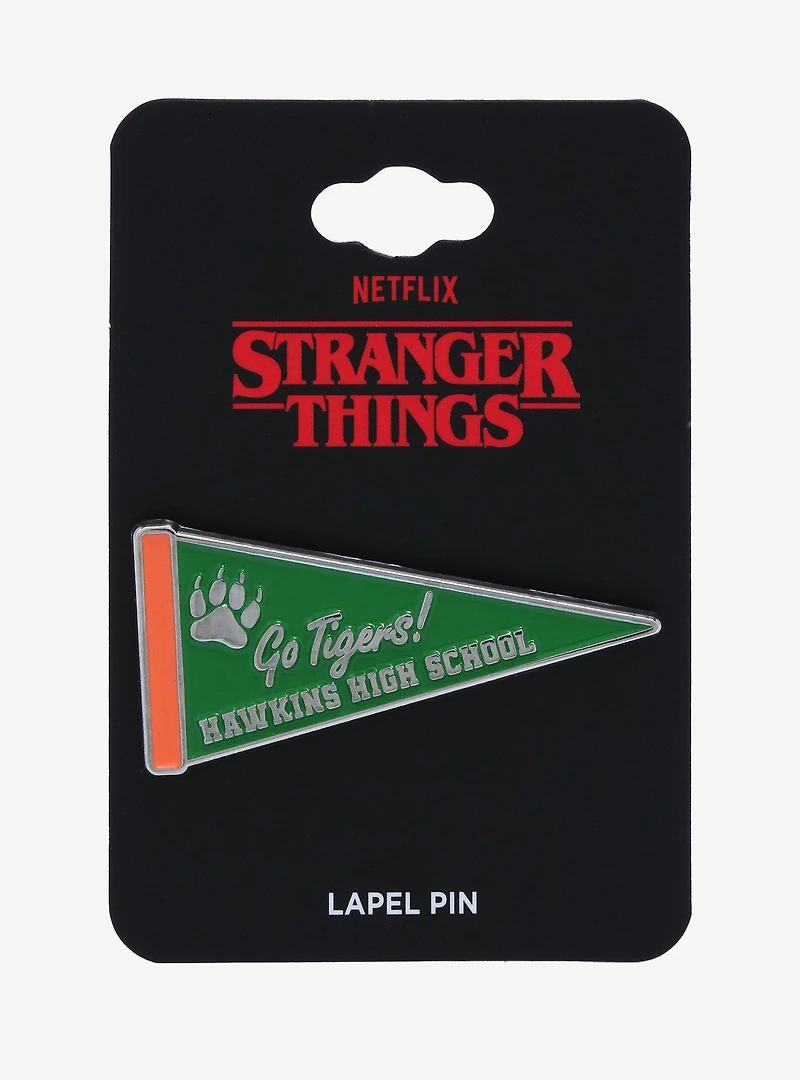 Stranger Things Hawkins High School Tigers Pennant Enamel Pin - BoxLunch Exclusive