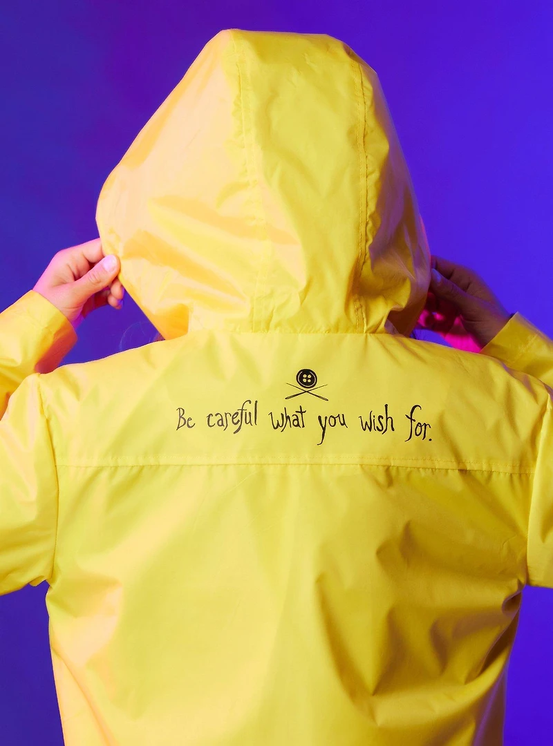 Coraline Cosplay Yellow Girls Raincoat