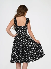 Skulls Lace Up Front Dress
