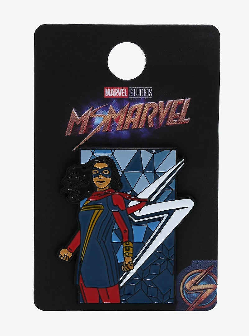 Marvel Ms. Marvel Kamala Panel Portrait Enamel Pin - BoxLunch Exclusive