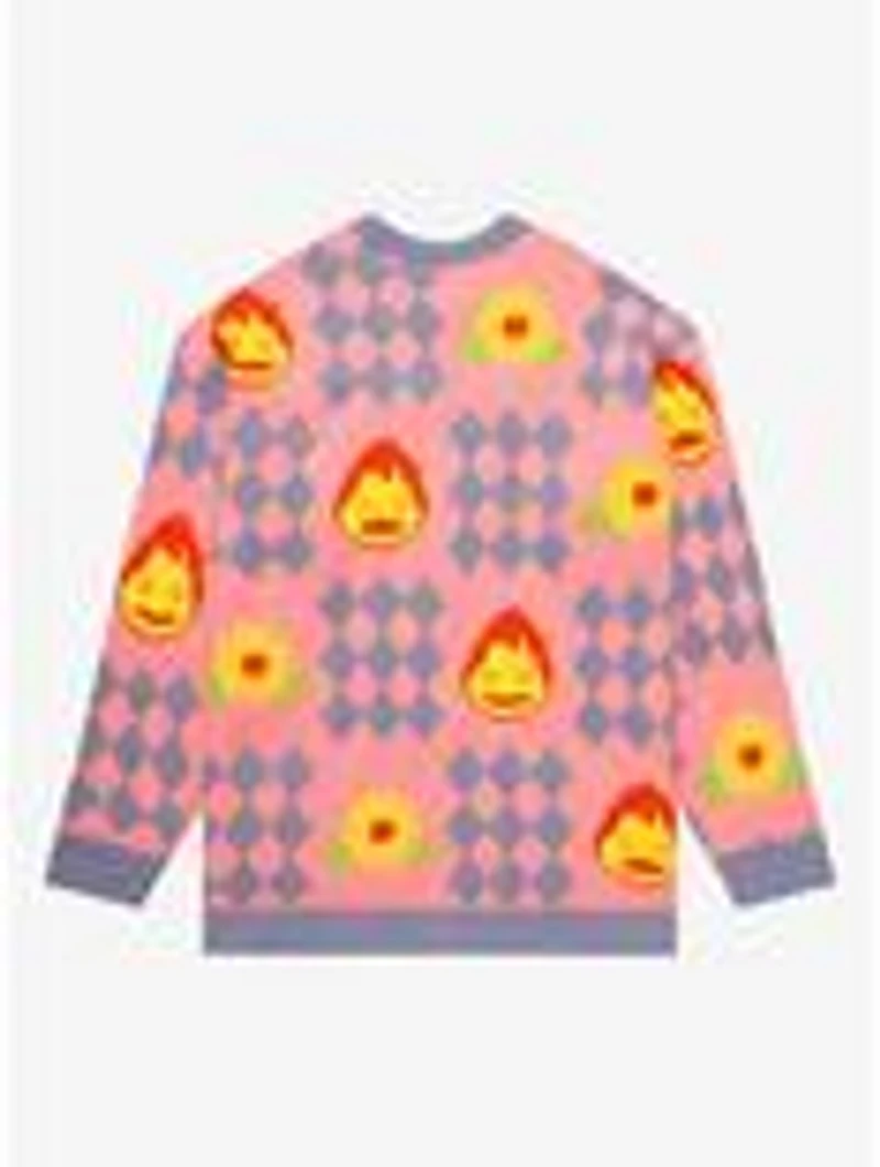 Studio Ghibli Howl's Moving Castle Diamonds & Calcifer Women's Plus Cardigan - BoxLunch Exclusive