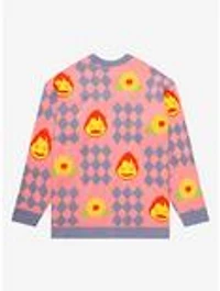 Studio Ghibli Howl's Moving Castle Diamonds & Calcifer Women's Plus Cardigan - BoxLunch Exclusive
