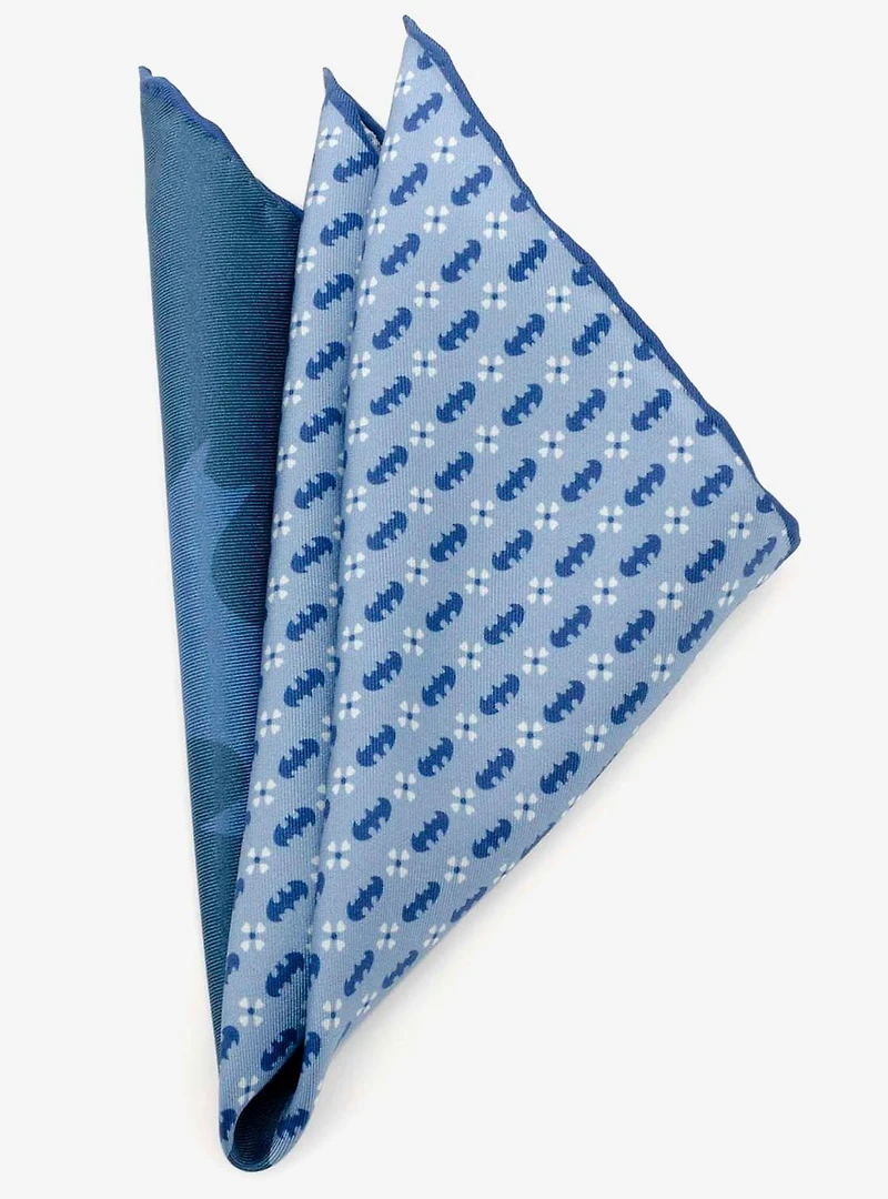 DC Comics Batman Multi Motif Blue Pocket Square