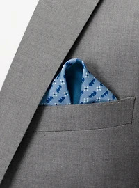 DC Comics Batman Multi Motif Blue Pocket Square