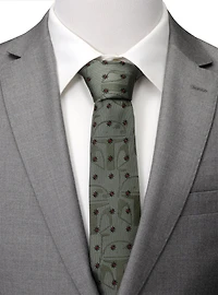 Star Wars The Book of Boba Fett Green Motif Men's Tie