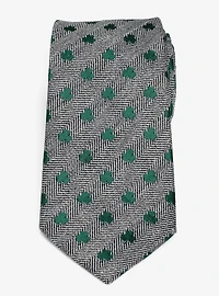 Herringbone Shamrock Men's Tie
