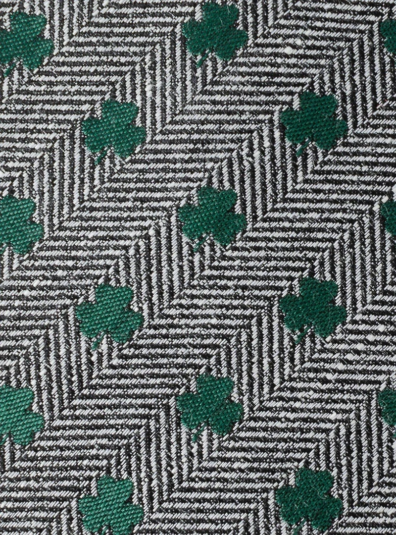 Herringbone Shamrock Men's Tie