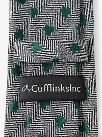 Herringbone Shamrock Men's Tie