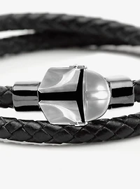 Star Wars The Mandalorian Helmet Double Wrap Stainless Steel Bracelet